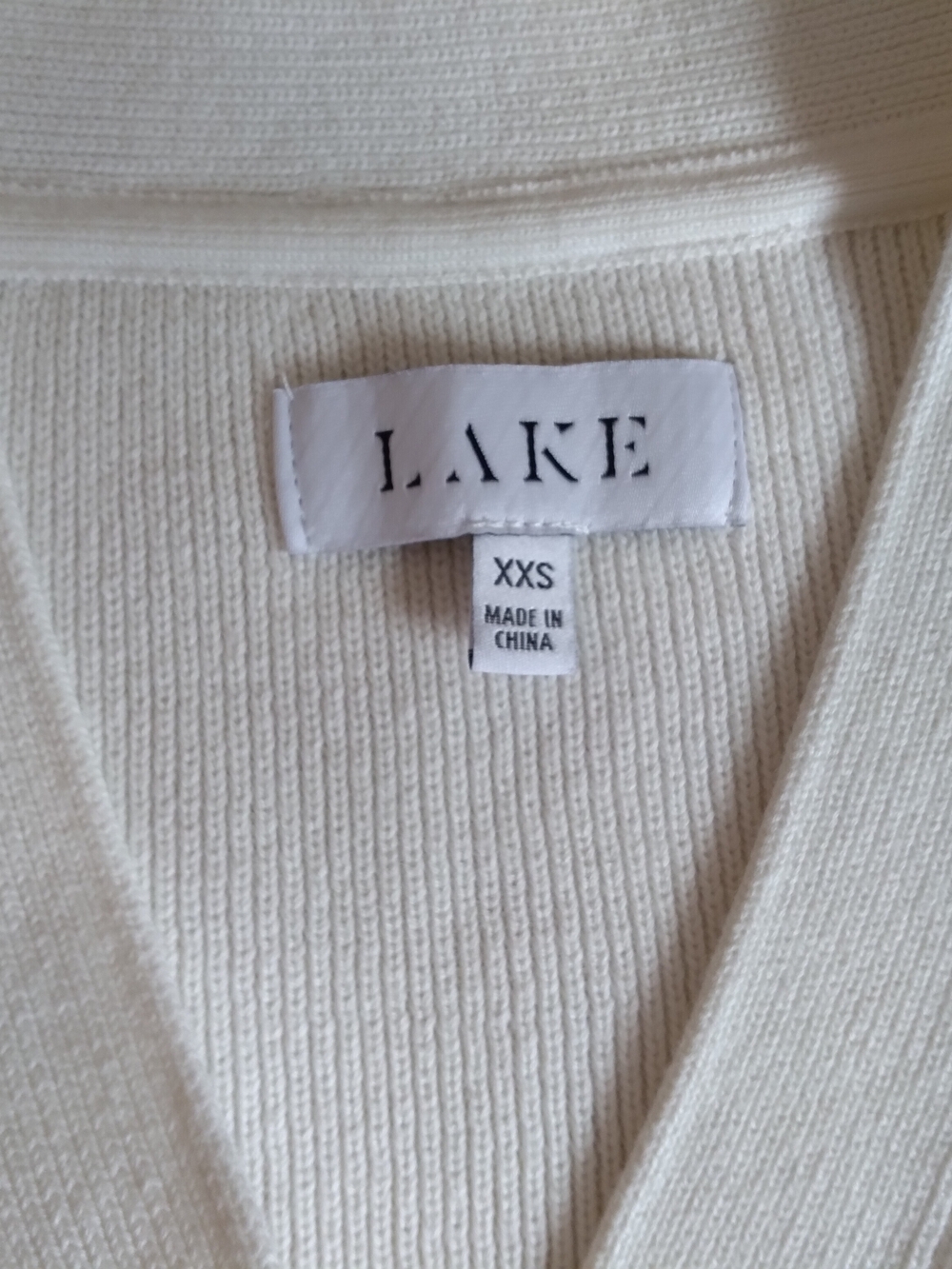 Lake Nora Cardigan White With Red Stripes - Picture 2 of 7
